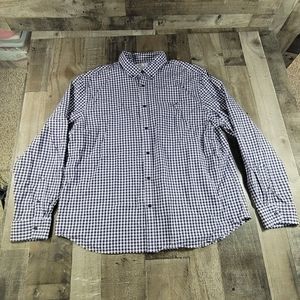 Old Navy Men's Plaid L/S Slim Fit Everyday Shirt Lavender Haven Size 2XL